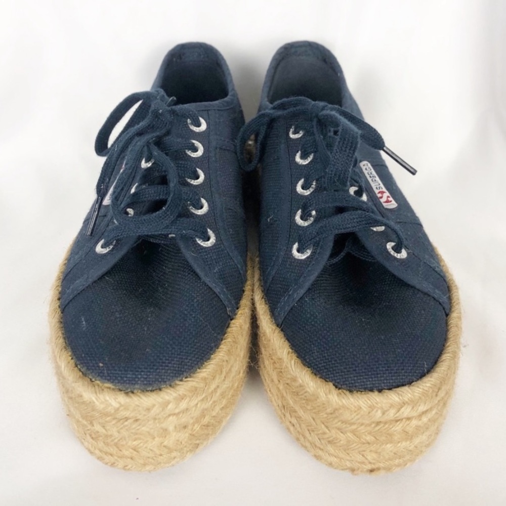 [superga] Cotropew Navy Plaform Sneakers